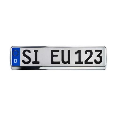Utsch Kentekenplaathouder - Click - 52 x 11 cm - Chroom, Auto diversen, Auto-accessoires, Nieuw, Ophalen of Verzenden