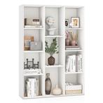 Tweedekans | Coast Boekenkast 11 Vakken Wit 74x24x106 cm –, Huis en Inrichting, Kasten | Boekenkasten, Ophalen of Verzenden, Zo goed als nieuw
