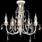 vidaXL Kristallen kroonluchter met wit elegant design (5, Huis en Inrichting, Lampen | Kroonluchters, Verzenden, Nieuw