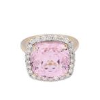 Ring - 14 karaat Geel goud - 16.85ct. tw. Kunziet - Diamant, Nieuw