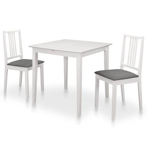 vidaXL 3-delige Eethoek MDF wit, Huis en Inrichting, Complete eetkamers, Nieuw, Verzenden