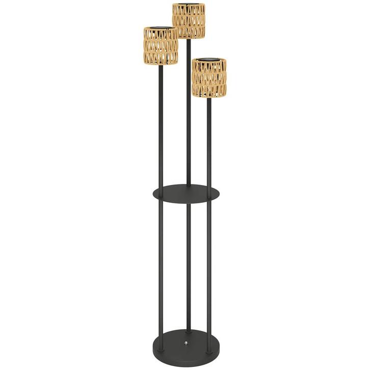 TRUUSK Solar Staande Lamp Rattan - Met Lichtsensor - Boho-St, Tuin en Terras, Tuintafels, Nieuw, Verzenden