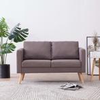 vidaXL Tweezitsbank stof taupe, Verzenden, Minder dan 150 cm, Stof, Nieuw