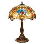 Tiffany tafellamp – Ø 39.5 × H 58 cm – Kleurrijk Krulmotief, Huis en Inrichting, Verzenden, Nieuw