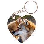 Sleutelhanger hartje 5x5cm - Wolf in Roedel NIEUW, Ophalen of Verzenden, Nieuw
