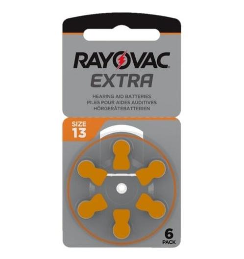 Rayovac Hoorapparaat batterij 13AU oranje (6 stuks), Diversen, Verpleegmiddelen, Nieuw, Ophalen of Verzenden