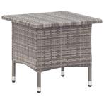 vidaXL Theetafel 50x50x47 cm poly rattan grijs, Tuin en Terras, Verzenden, Nieuw