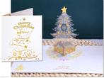 Kerstkaart Gouden Kerstboom met glanzende versieringen po..., Verzenden, Nieuw