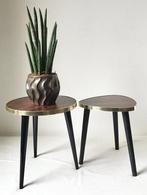 Tafelstandaard - hout en formica - Twee vintage