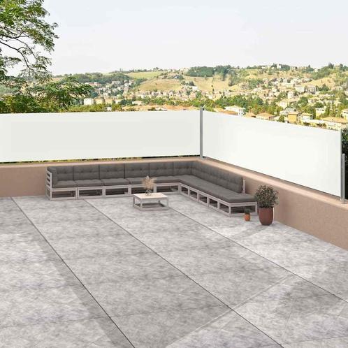 vidaXL Windscherm uittrekbaar 117x1200 cm crèmekleurig, Tuin en Terras, Zonneschermen, Nieuw, Verzenden