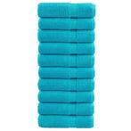 vidaXL Handdoeken SOLUND 10 st 600 g/m² 50x100 cm turquoise, Huis en Inrichting, Verzenden, Nieuw, Blauw