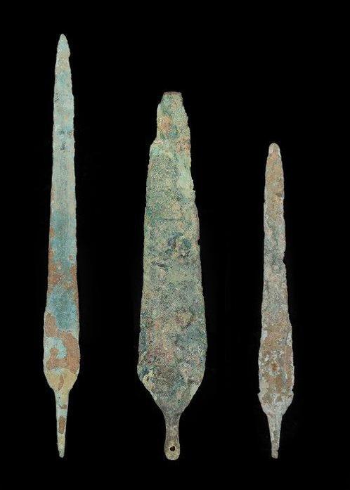 Bronstijd Brons Pijlers (3) (Zonder Minimumprijs), Antiek en Kunst, Antiek | Overige Antiek