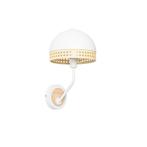 Oosterse wandlamp wit met rotan 20 cm - Magna Rotan, Nieuw, Overige materialen, Oosters