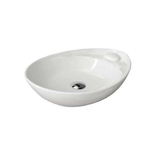 Waskom Opbouw Sapho Beverly Ovaal 56x17x37 cm Keramiek Wit, Doe-het-zelf en Verbouw, Sanitair, Overige typen, Nieuw, Ophalen of Verzenden
