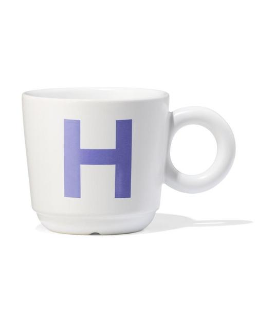 HEMA Mok 280ml letter H 6=40% / 4=20% / 2=10%, Huis en Inrichting, Keuken | Servies, Nieuw, Verzenden