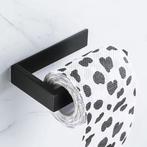 Zelfklevende Toiletpapierhouder van RVS – Mat Zwart, Vierkan, Verzenden, Nieuw