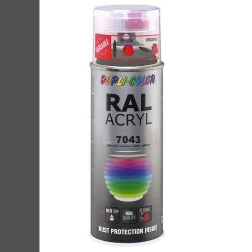 Dupli-Color Ral Acryl Ral 7043 Verkeersgrijs b Hoogglans 400, Doe-het-zelf en Verbouw, Verf, Beits en Lak, Nieuw, Ophalen of Verzenden
