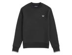 Fred Perry - Crew Neck Sweatshirt -  Zwarte Sweater - XL, Nieuw