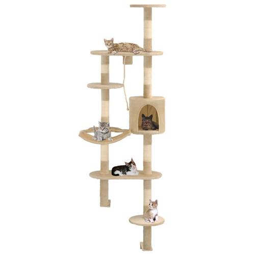 vidaXL Kattenkrabpaal met sisal krabpalen wandmontage 194 cm, Dieren en Toebehoren, Katten-accessoires, Nieuw, Verzenden