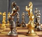 Italfama - Schaakspel - Renacimiento - brons, hout, Antiek en Kunst, Curiosa en Brocante