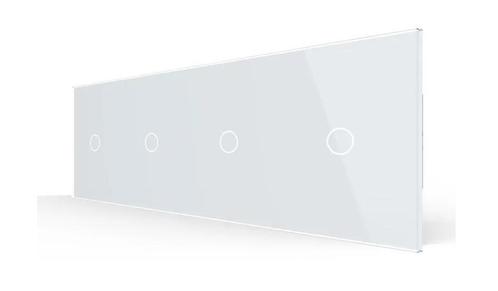 Design Touchscreen schakelaar | Wit 1+1+1+1 | Puls |, Doe-het-zelf en Verbouw, Elektra en Kabels, Schakelaar, Nieuw, Ophalen of Verzenden