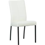 Leren eetkamerstoel Comfort - Toledo Bianco (gebroken wit), Huis en Inrichting, Stoelen, Overige kleuren, Leren eetkamerstoel Comfort - Toledo Bianco (gebroken wit) - Poten staal vierkant zwart past perfect in uw interieur als u woonstijl: Modern is.