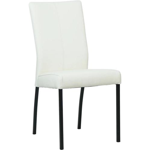 Leren eetkamerstoel Comfort - Toledo Bianco (gebroken wit), Huis en Inrichting, Stoelen, Eén, Overige kleuren, Nieuw, Leer, Ophalen of Verzenden
