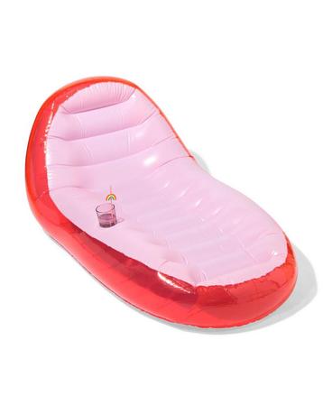 HEMA Opblaasbare lounge stoel 16.3x95x75cm roze-rood beschikbaar voor biedingen