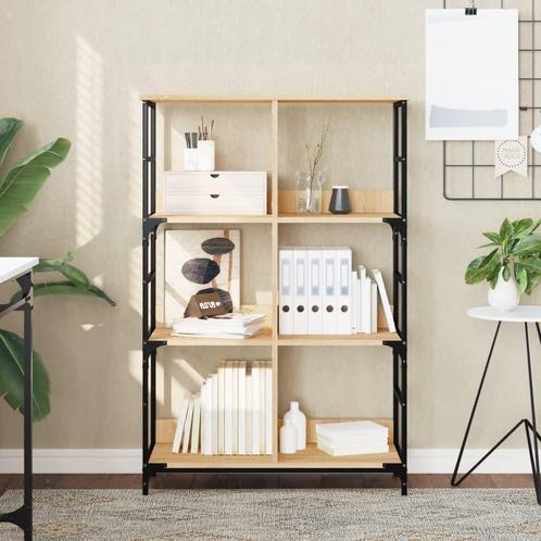 vidaXL Boekenrek 78,5x33x117,5 cm bewerkt hout sonoma, Huis en Inrichting, Kasten | Boekenkasten, 25 tot 50 cm, Nieuw, Overige houtsoorten