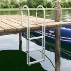 vidaXL 3-Traps Steigerladder Zilver 45 x 11,5 x 134 cm, Watersport en Boten, Bootonderdelen, Verzenden, Nieuw