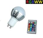 LED Bollamp RGB + Warm Wit - 5 Watt - GU10, Nieuw, Modern, Ophalen of Verzenden