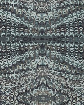 Jacquard Lurex Abstract Donker Blauw, Hobby en Vrije tijd, Stoffen en Lappen, Blauw, Nieuw