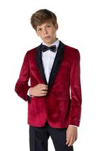 Bordeaux Rode Velvet Blazer Jongen Tiener OppoSuits, Kinderen en Baby's, Verzenden, Nieuw