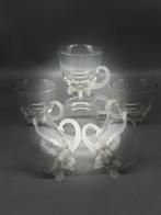 Harnas - Parijs – 6 kristallen glazen met satijnen voeten en