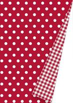 Inpakpapier Cadeaupapier Stippen / Ruit rood wit 60913 -, Ophalen of Verzenden, Nieuw, Overige typen