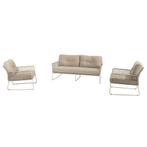 4 Seasons Outdoor Albano loungeset 3-delig - latte, Tuin en Terras, Verzenden, Nieuw