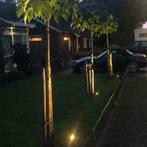 Solar LED tuinspots Double Twins met 4 spots en los zonnepan, Tuin en Terras, Buitenverlichting, Nieuw, Minder dan 50 watt, Rvs