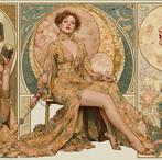 I_KONIQ - Art nouveau jazz singer portrait, Nieuw