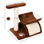 TRUUSK Krabpaal Speelboom - Kattenkrabpaal Met Bal - Bruin L, Dieren en Toebehoren, Konijnen