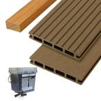 C-Wood vlonder totaalpakket 2,1 x 14cm teak bruin (5 mtr), Tuin en Terras, Terrasdelen en Vlonders, Verzenden, Nieuw, Kunststof