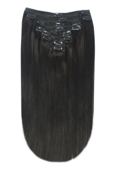 Remy Human Hair extensions straight 16 - zwart 1#, Sieraden, Tassen en Uiterlijk, Uiterlijk | Haarverzorging