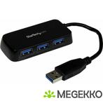 StarTech.com Draagbare 4-poorts SuperSpeed USB 3.0 hub zwart, Computers en Software, USB Sticks, Nieuw, Startech, Verzenden