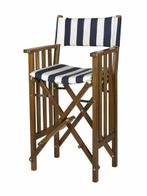 ARC Marine Hoge regisseursstoel II navy/wit deluxe - Onge..., Verzenden, Nieuw