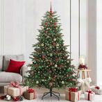 vidaXL Kunstkerstboom Groen 210 cm PVC en Metaal en Plastic, Diversen, Kerst, Verzenden, Nieuw