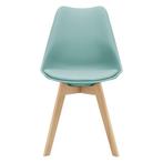Eetkamerstoel Dubrovnik set van 6 kunstleer en beuken mint, Huis en Inrichting, Stoelen, Verzenden, Nieuw