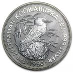 Kookaburra 1 oz 1990 (300.000 oplage), Verzenden, Losse munt, Zilver