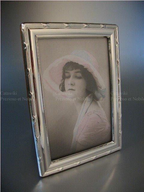 Fotolijst - Kreuzband Ribbon & Reed (Empire) Fotolijst, Antiek en Kunst, Antiek | Goud en Zilver