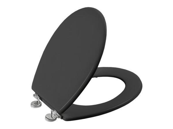 Veiling - Allibert wc-bril BOLIVA - geperst hout - verchroom, Huis en Inrichting, Badkamer | Badkamermeubels