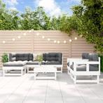 vidaXL 7-delige Loungeset massief grenenhout wit, Verzenden, Nieuw, 7 zitplaatsen, Loungeset