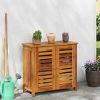 vidaXL Tuinkast met opslag met de deur Bruin 75 x 35 x 70cm, Huis en Inrichting, Kasten | Overige, Verzenden, Nieuw